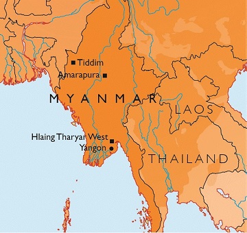 Map of Myanmar