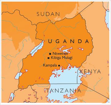 Map of Uganda